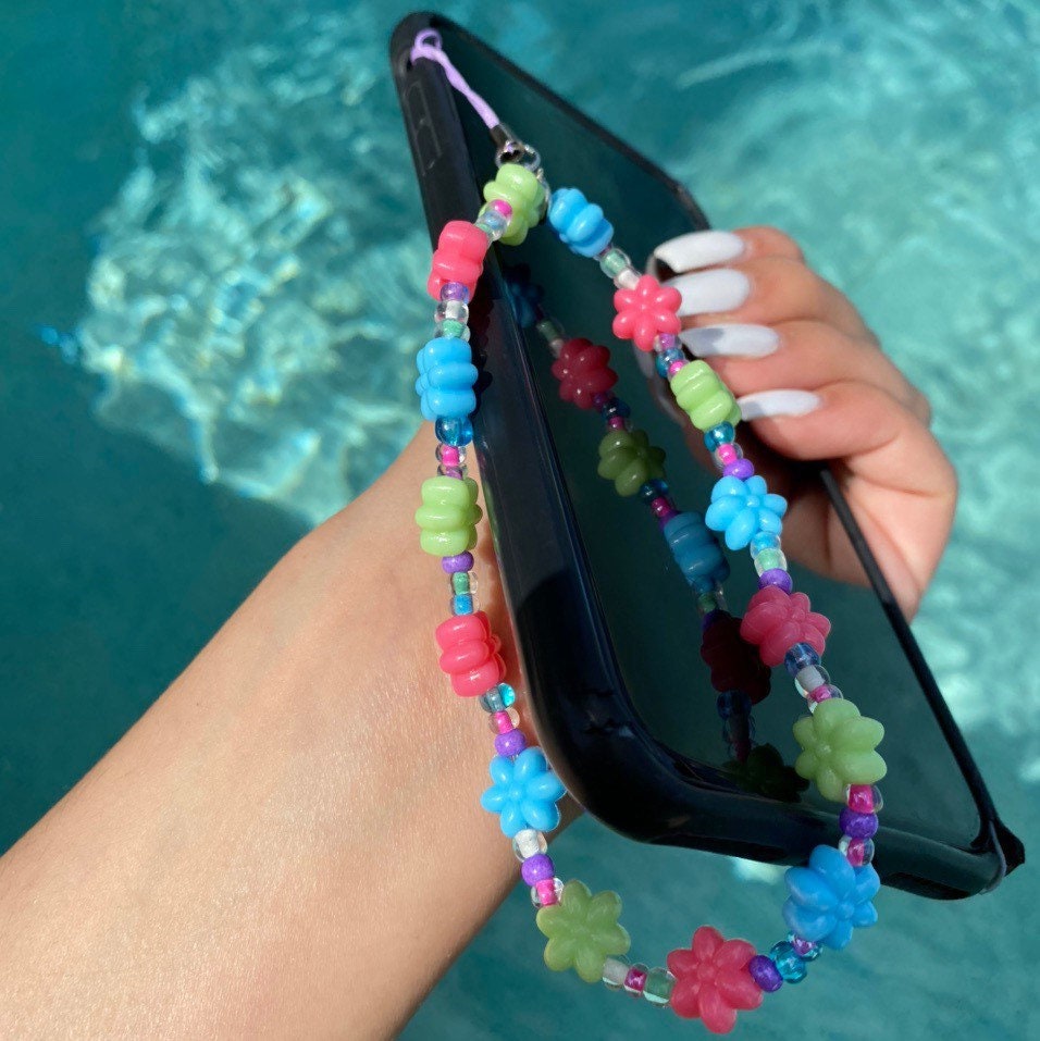 Handmade beaded phone strap charm Etsy