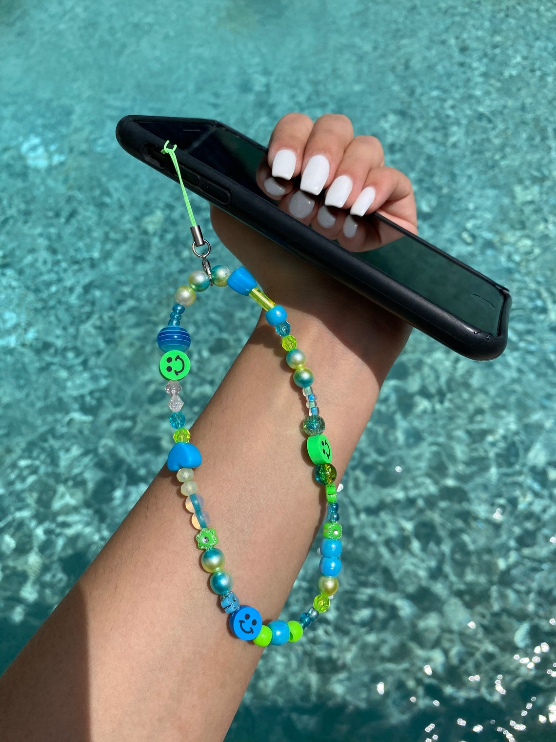 Handmade beaded phone strap charm Etsy