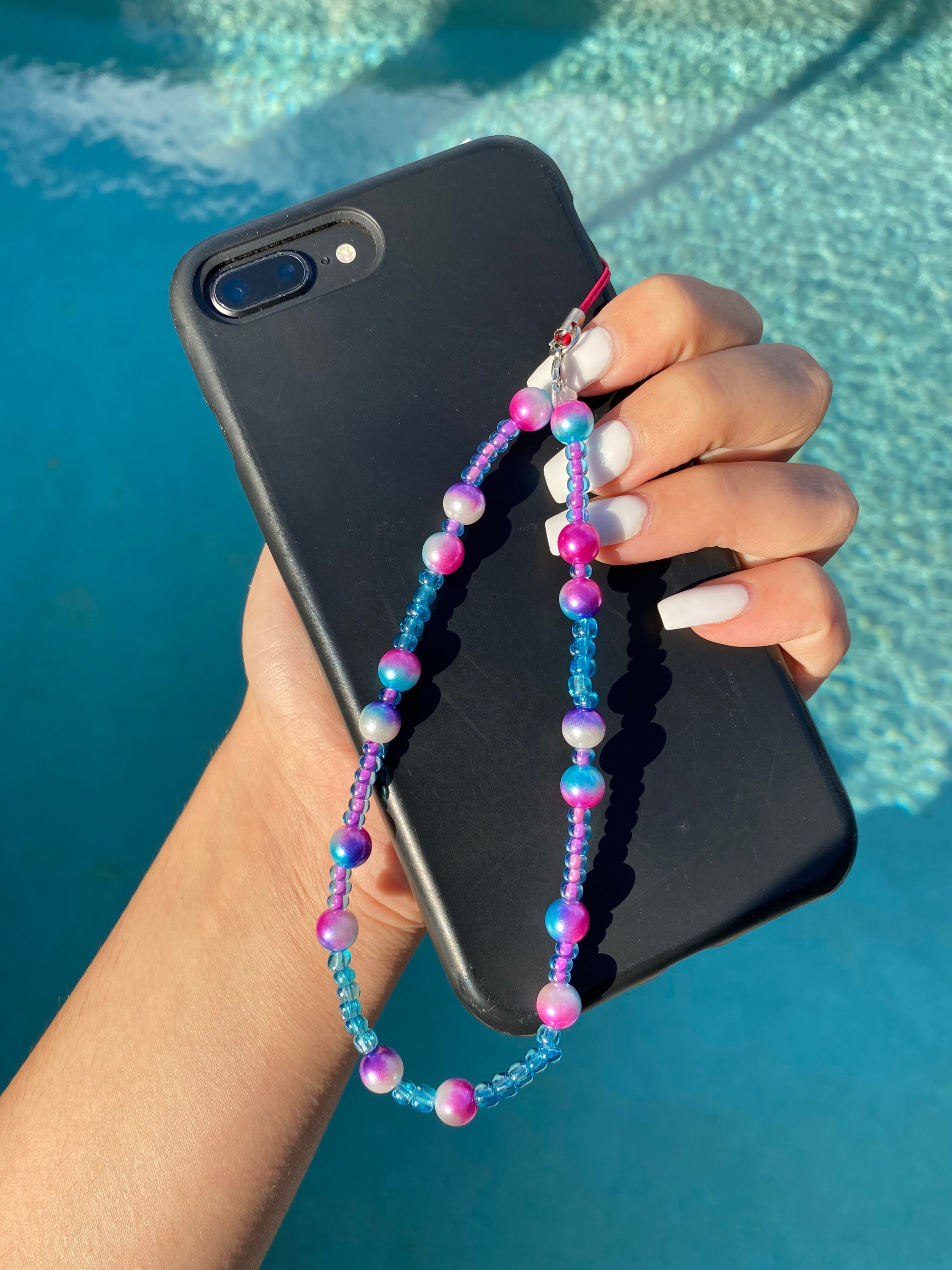 Handmade beaded phone strap charm Etsy