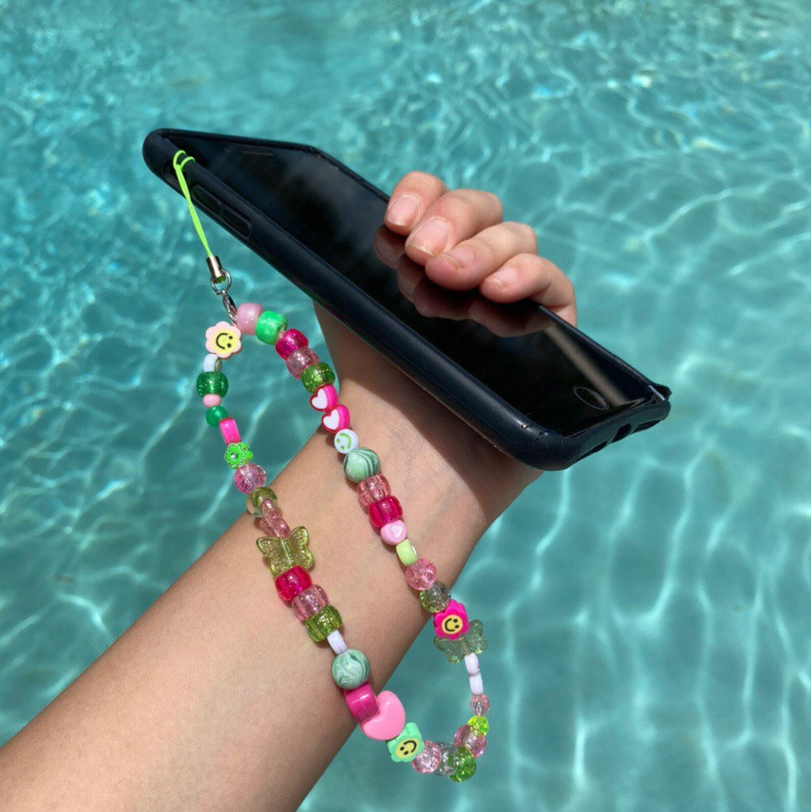 Handmade Beaded Phone Strap Charm Etsy UK