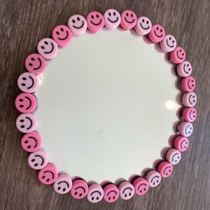 handmade aesthetic smiley face mirror