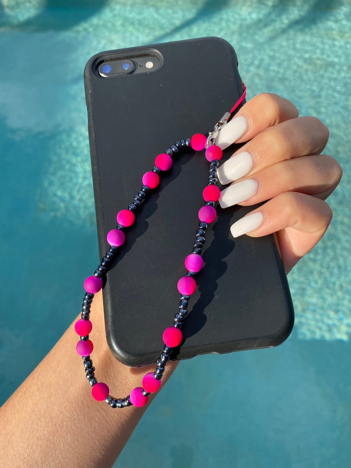 Handmade beaded phone strap charm Etsy