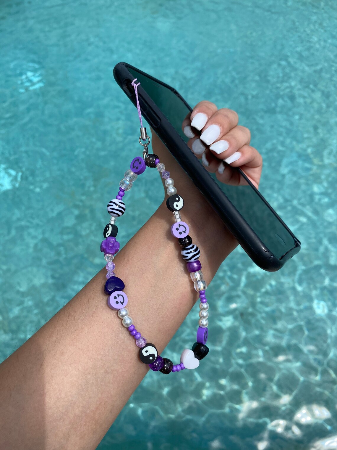 Handmade beaded phone strap charm Etsy