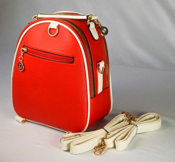 Sephlin Fashion Mini Designer Backpack Red Women girl Etsy