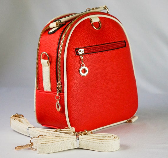 Sephlin Fashion Mini Designer Backpack Red Women/girl 
