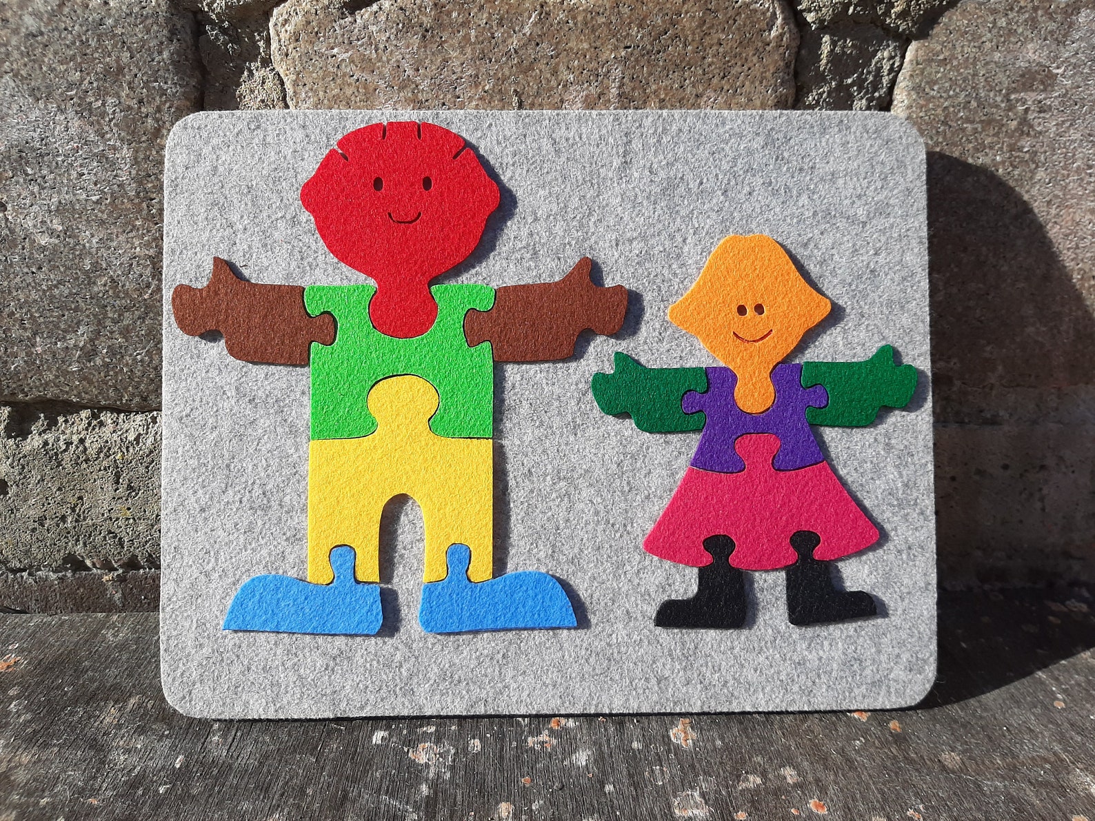 14 Piece Puzzle Felt/puzzle Play//set for Small Children/felt Etsy UK