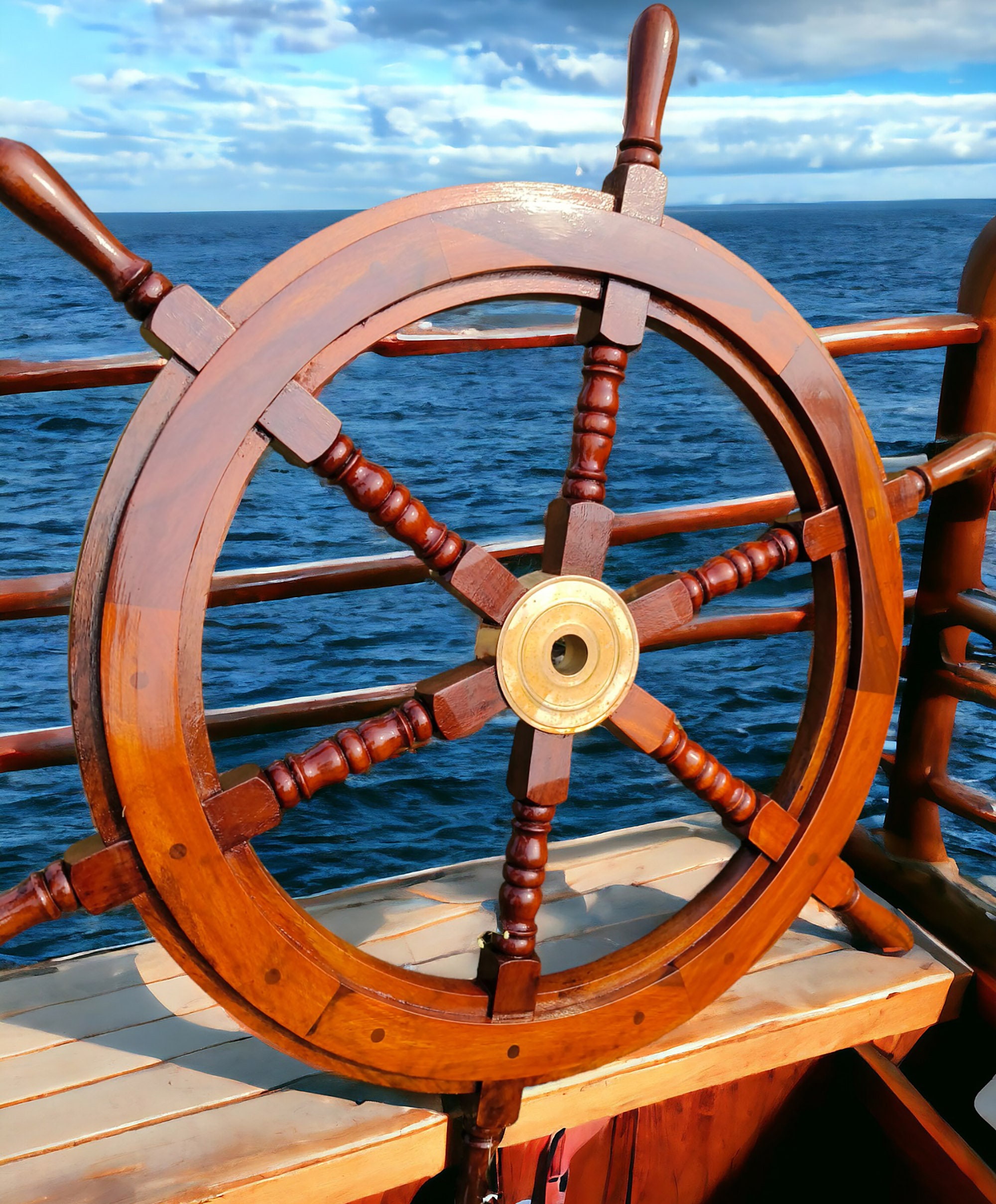Ship Wheel Clock 