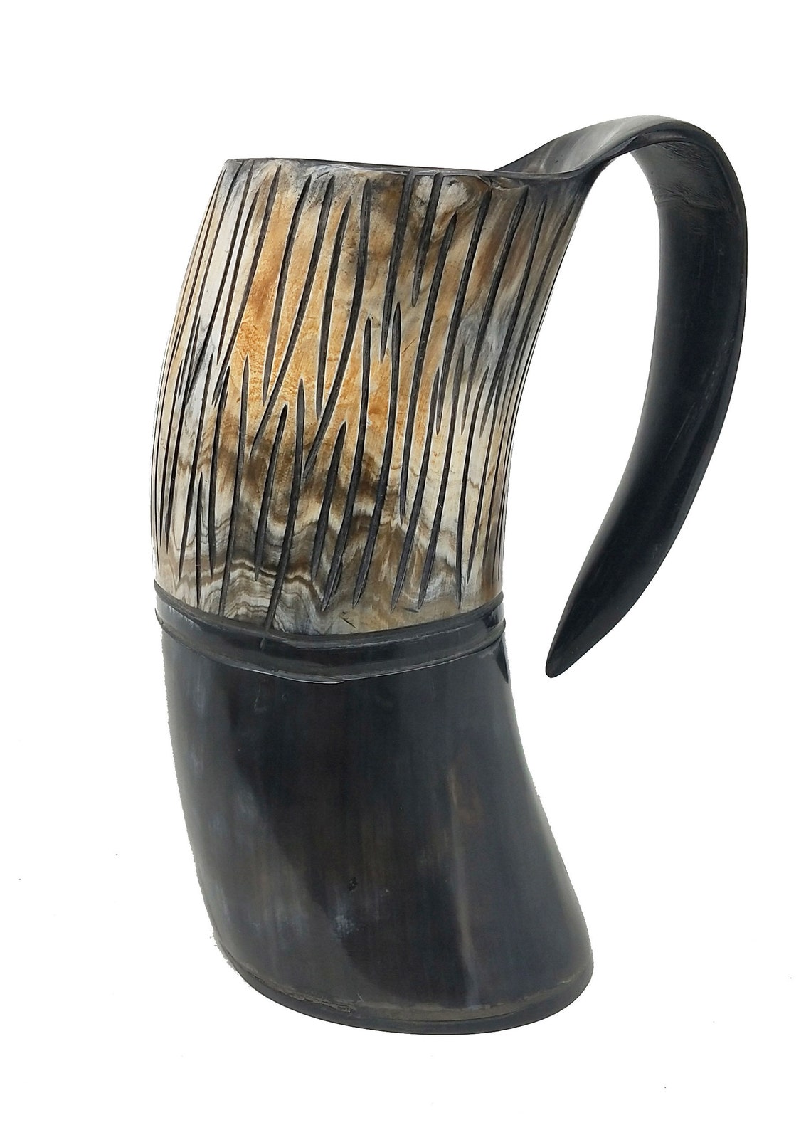 Viking Drinking Horn Set Kit Tankard beer mead wine ale Carved Etsy