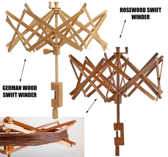 Wooden Yarn Winder Umbrella Swift Table Top Skein Winder Center Pull Yarn  Winder