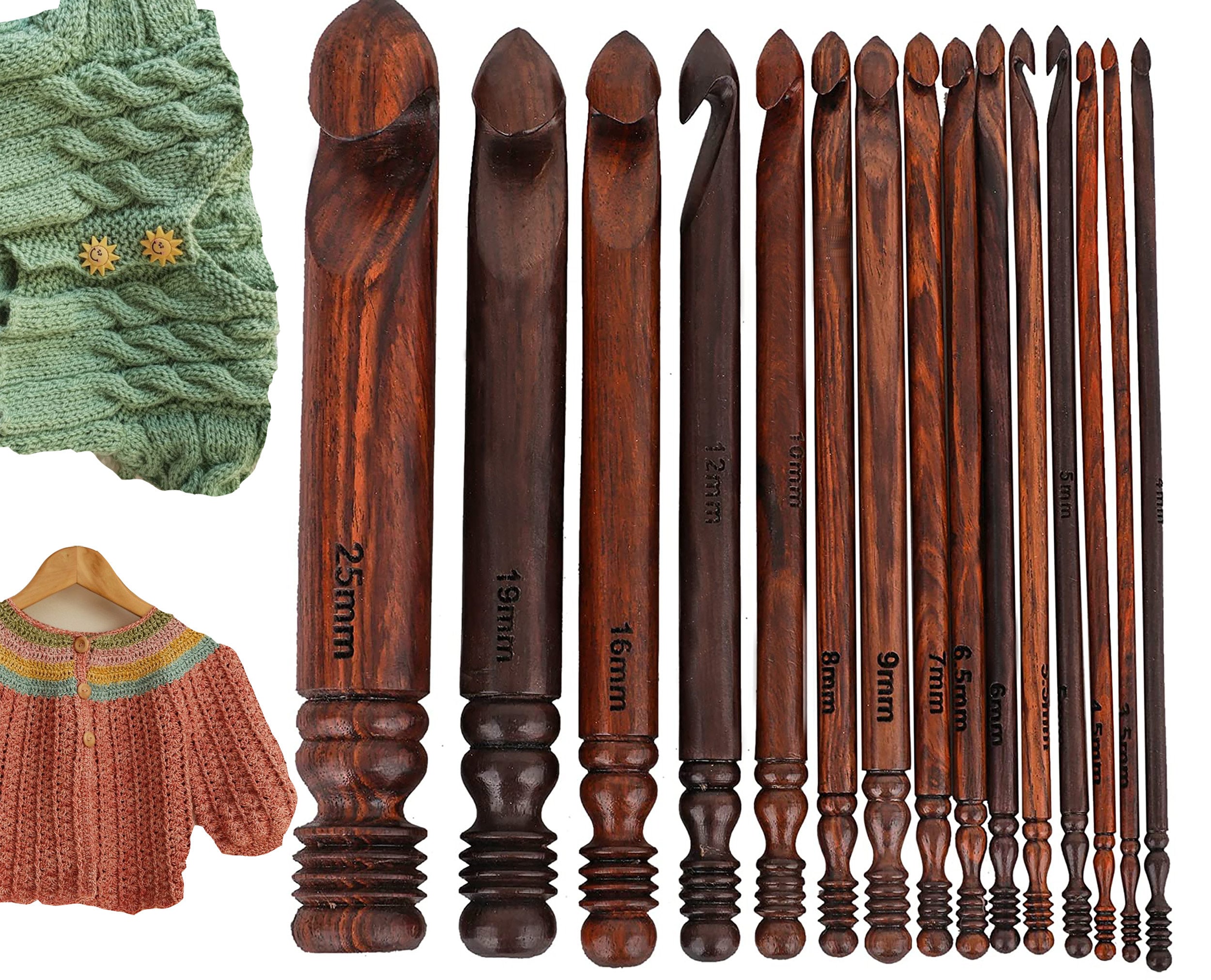 XXL CIRCULAR KNITTING NEEDLES, 40/50 Mm, Wooden Knitting Needles