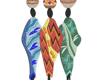 African Sisterhood 3 - 4x4 and 5x7 Embroidery Designs