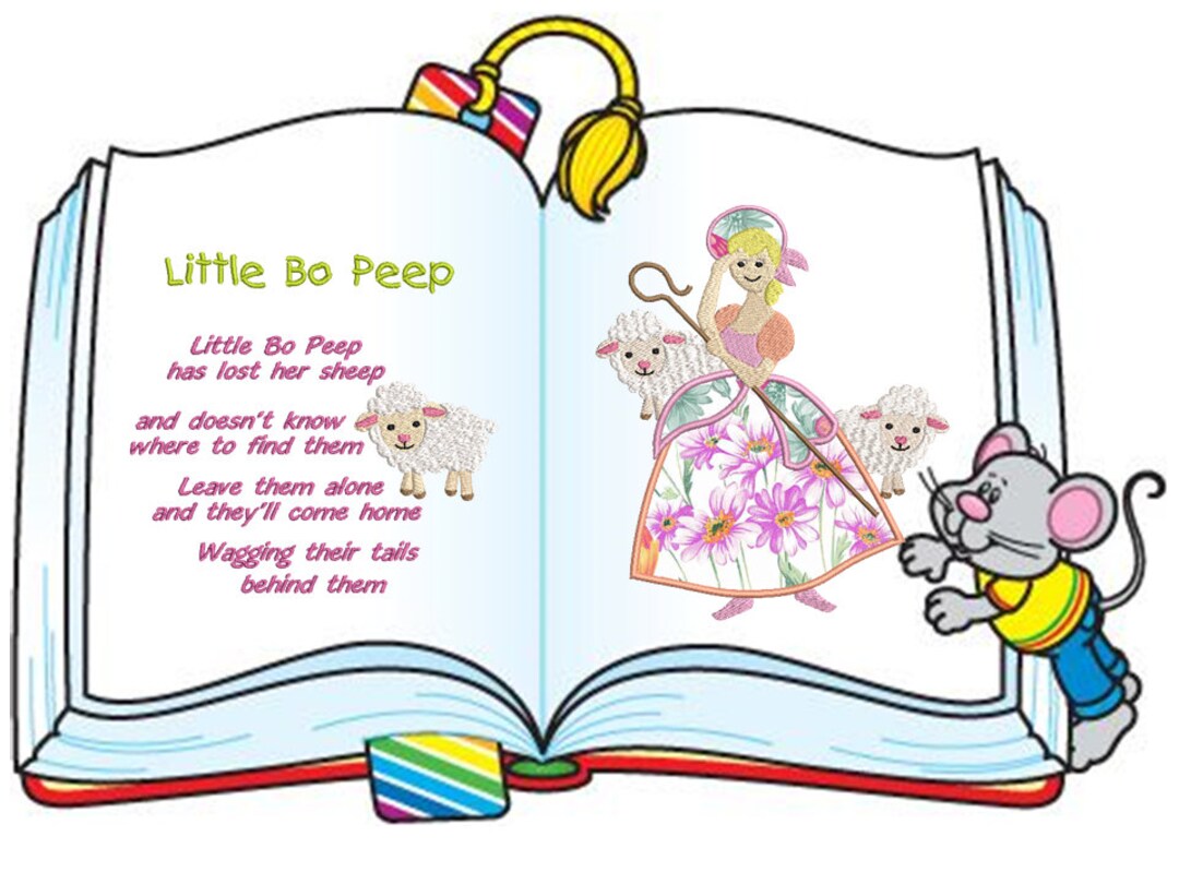 Nursery Rhymes Book Pages Little Bo Peep - Etsy