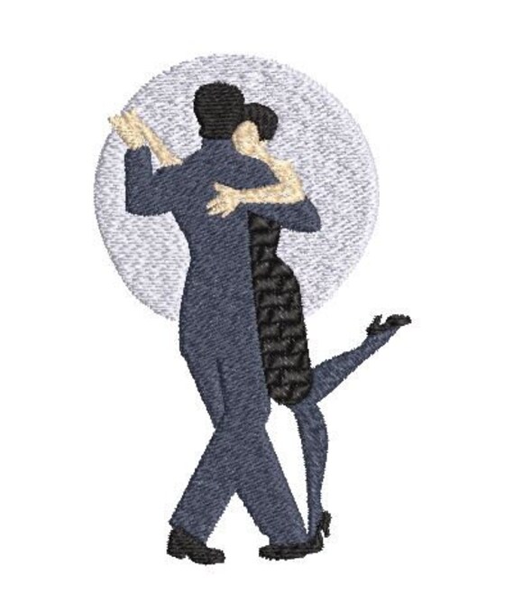 Tango Im Mondschein Stickerei Design Etsy