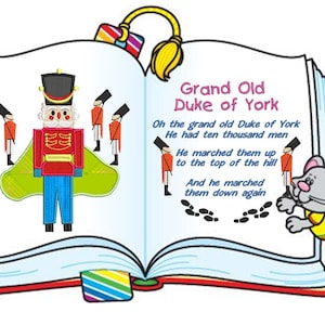 Nursery Rhymes Book Pages - The Grand Old Duke of York