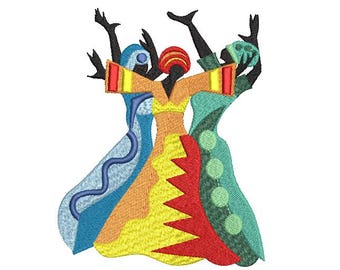 African Sisterhood 2 - 4x4 and 5x7 Embroidery Designs