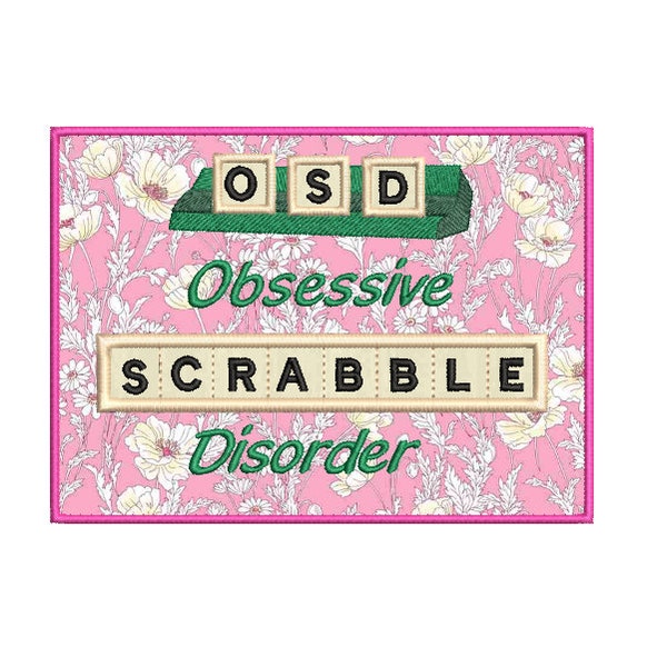 Scrabble OSD – ITH Applique Mug Rug