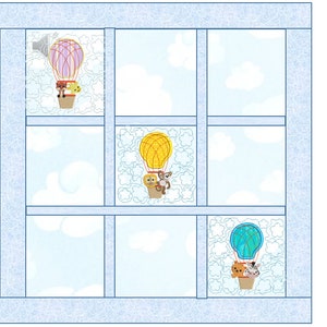 Baby Balloon Quilt Blocks Embroidery/Applique Design