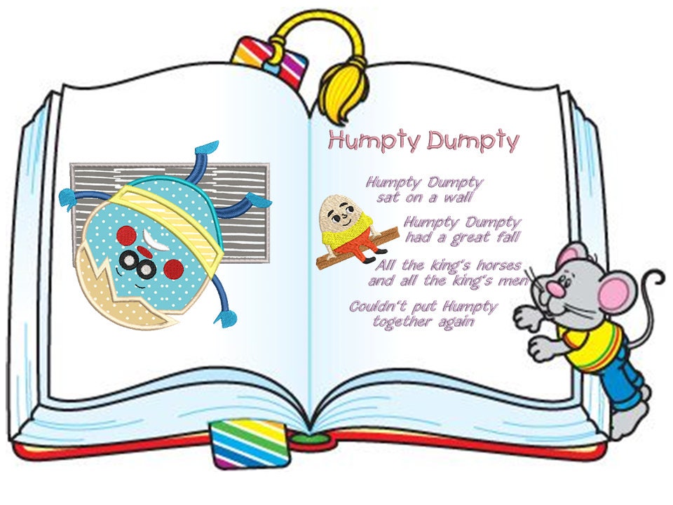 Nursery Rhymes Book Pages – Full Set of 8 Designs - Etsy Canada