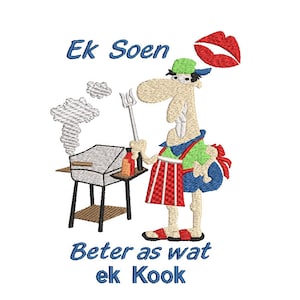 Afrikaans Braai Machine EmbroideryDesign 1