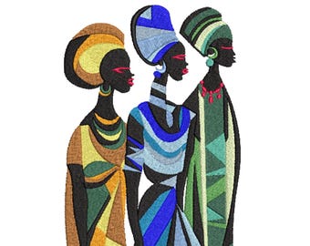 African Sisterhood 1 - 4x4 and 5x7 Embroidery Designs