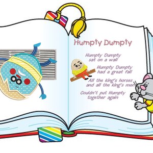 Nursery Rhymes Book Pages – Humpty Dumpty
