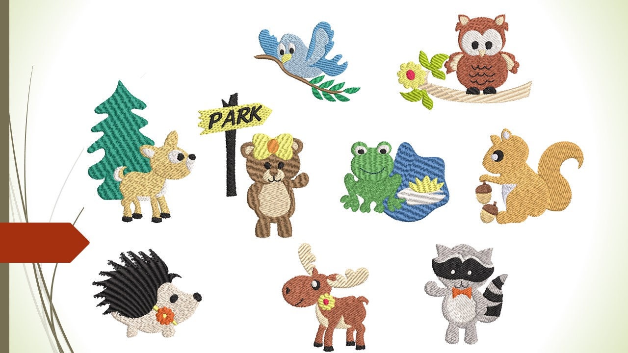 Woodland critters embroidery designs  etsy Woodland critters embroidery designs  etsy