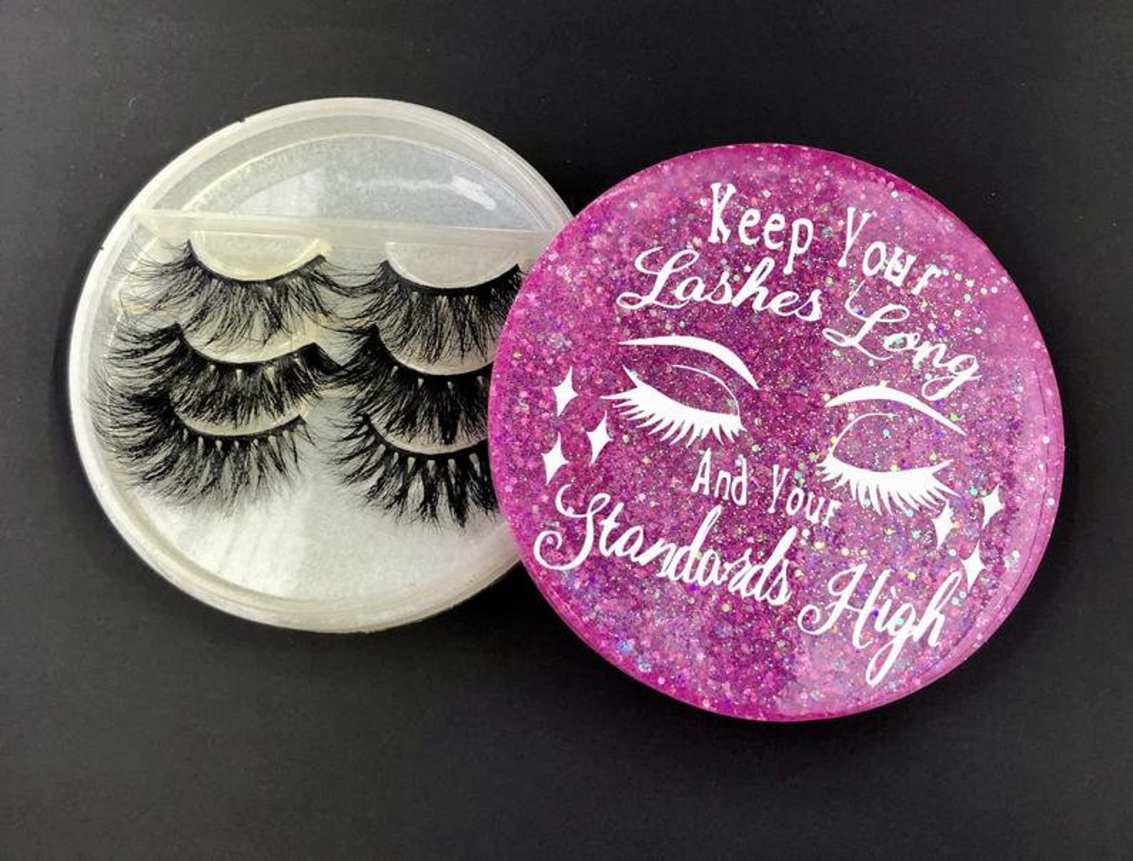 Custom glitter Eyelash Case Etsy
