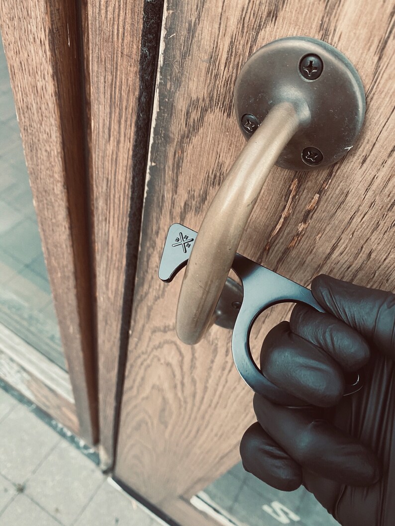 TOUCH FREE Door Handle Opener Hook Keychain With COVER Etsy