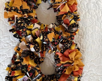 Fall Leaves and Pumpkins in Black and Orange