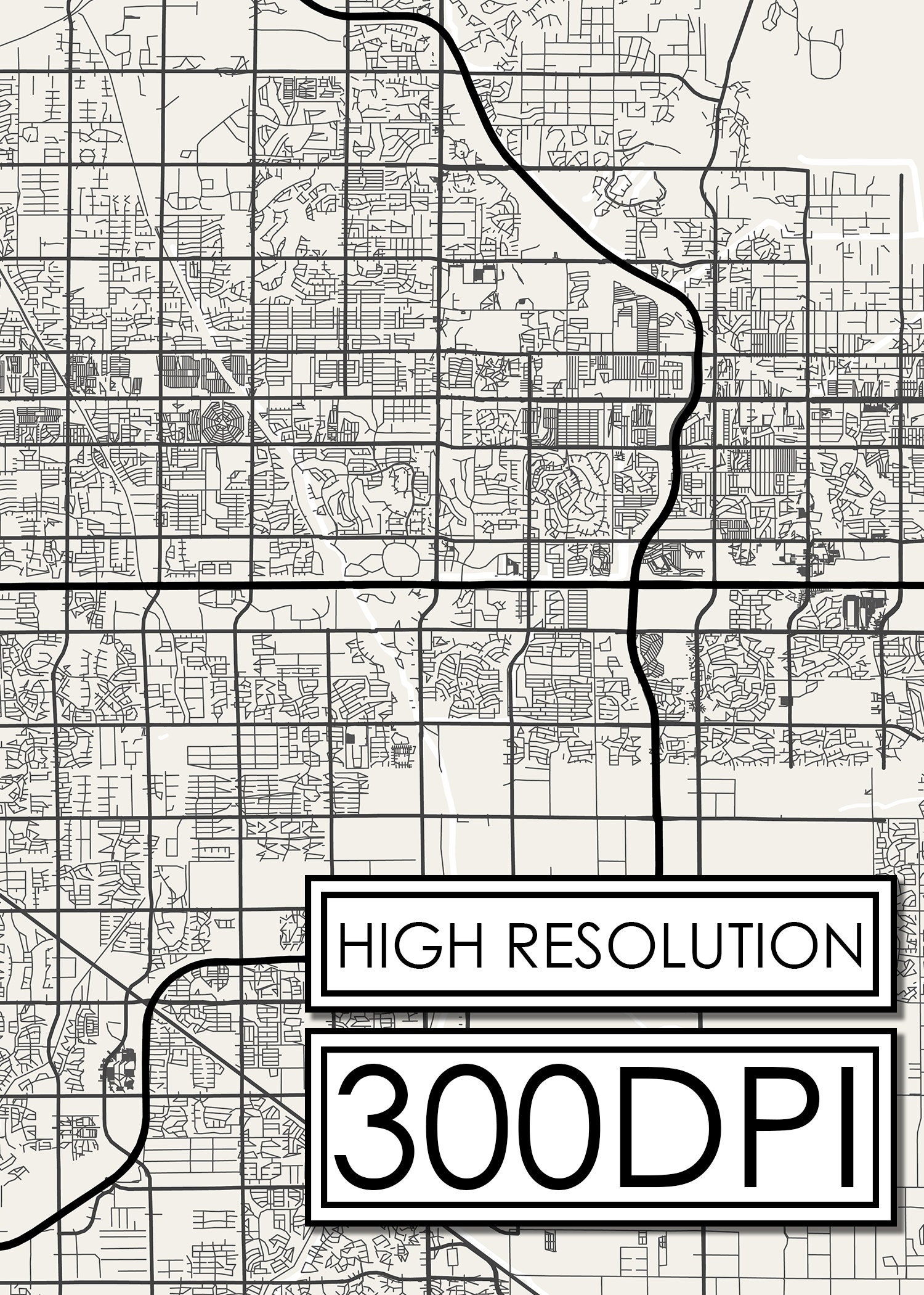 Mesa Arizona Map Arizona Digital Download Mesa Printable Etsy