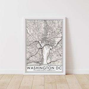 Washington, D.C. Map - Washington, D.C. Map Digital Download - Washington, D.C. Printable Street Map