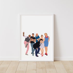 Psych Print – Pop Line Art – Instant Download Illustration – TV Printable Poster
