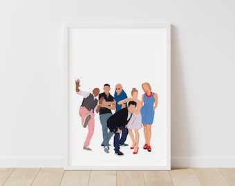 Psych Print – Pop Line Art – Instant Download Illustration – TV Printable Poster