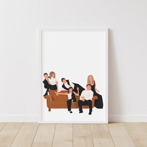 Friends Print – Pop Line Art – Instant Download Illustration – TV Printable Poster