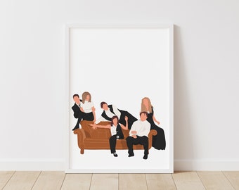 Friends Print – Pop Line Art – Instant Download Illustration – TV Printable Poster