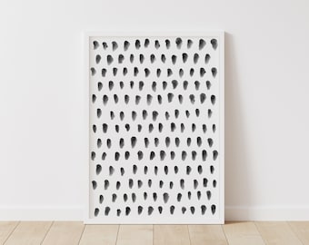 Polka Dot Art, Abstract art, digital prints, Printable wall art, Abstract art prints, Black and white, Abstract wall art, minimalist