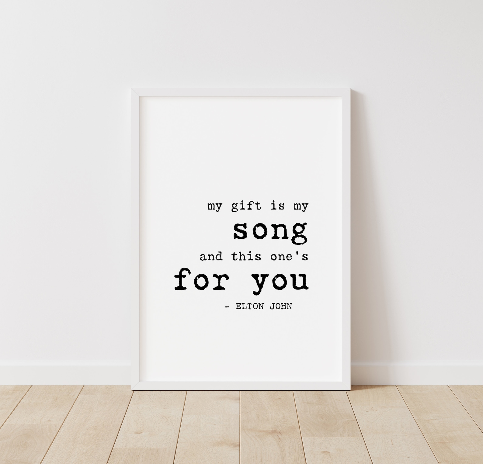 Your Song by Elton John Quote Art Print Printable Lyrics Etsy