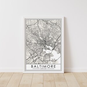 Baltimore, Maryland Street Map, Digital Download, Printable Map
