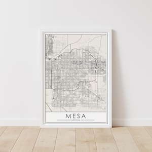 Mesa, Arizona Map – Arizona Digital Download – Mesa Printable Street Map