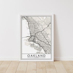 Oakland, California Map – California Digital Download – Oakland Printable Street Map