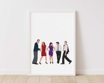 How I Met Your Mother Print – Pop Line Art – Instant Download Illustration – TV Printable Poster