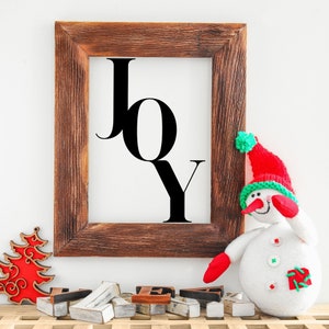 Joy Christmas Wall Art – Christmas Song Printable – Minimal Modern Holiday Art Download