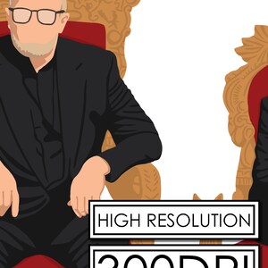 Taskmaster Print – Pop Line Art – Instant Download Illustration – TV ...