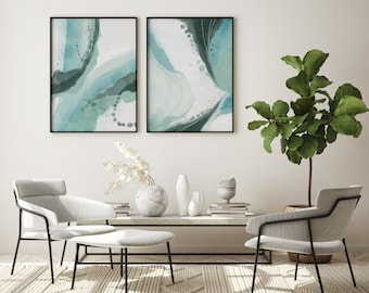 Colorful Blue Art, Abstract art, digital prints, Printable wall art, Abstract art prints, blue, Abstract wall art, minimalist
