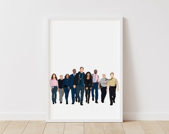 Brooklyn 99 Print – Pop Line Art – Instant Download Illustration – TV Printable Poster