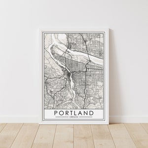 Portland, Oregon Map – Oregon Digital Download – Portland Printable Street Map