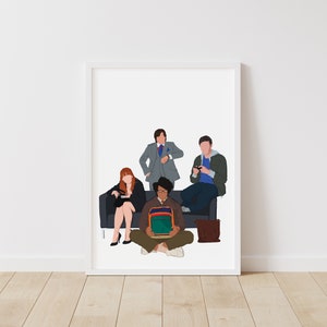 IT Crowd Print – Pop Line Art – Sofort Download Illustration – TV Printable Poster