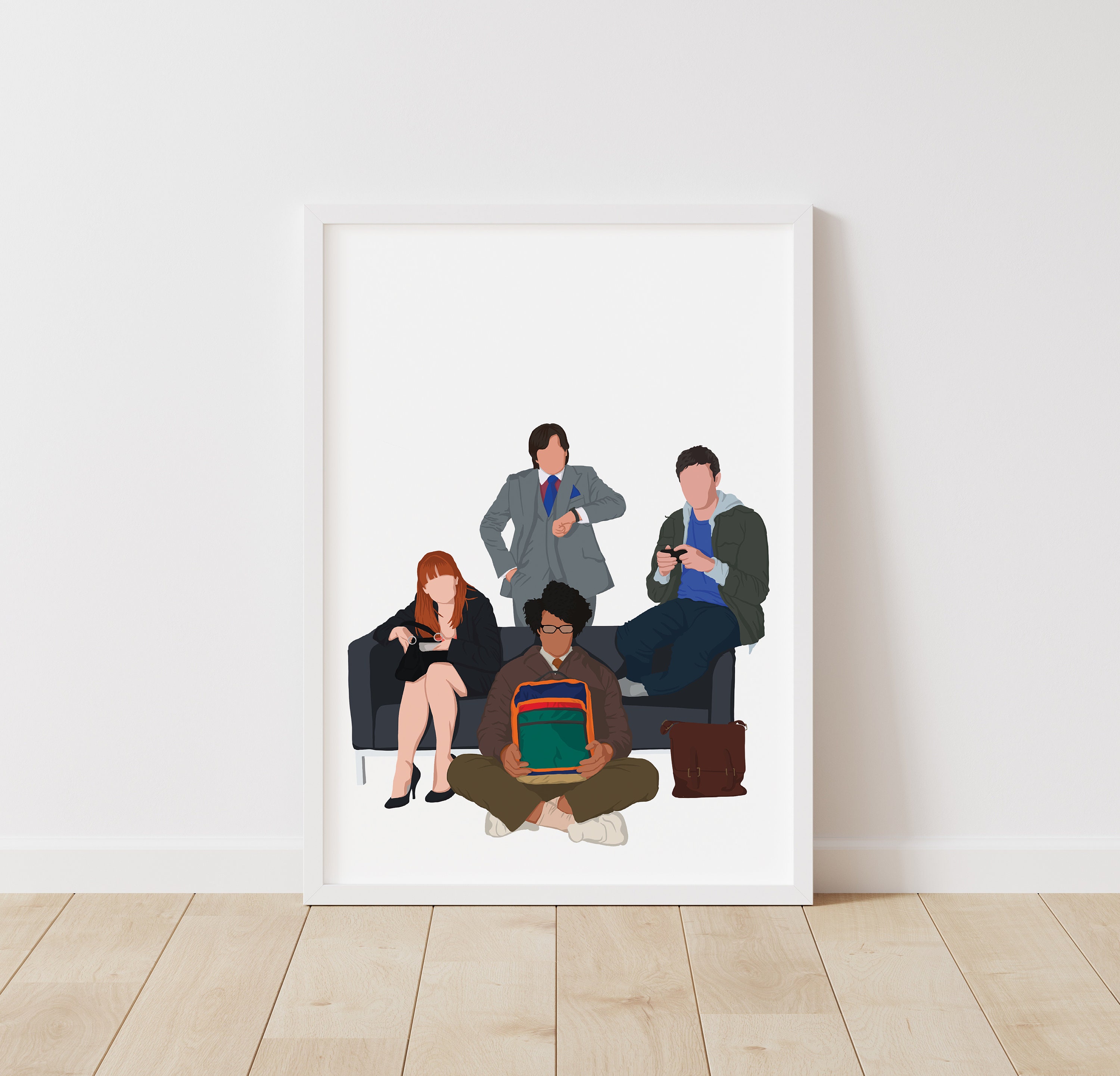 IT Crowd Print – Pop Line Art – Instant Download Illustration – TV Printable Poster