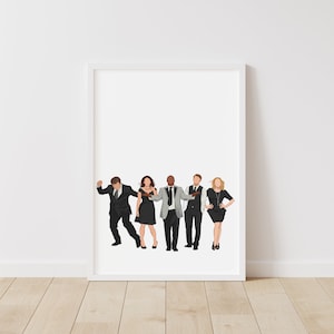 30 Rock Print – Pop Line Art – Instant Download Illustration – TV Printable Poster