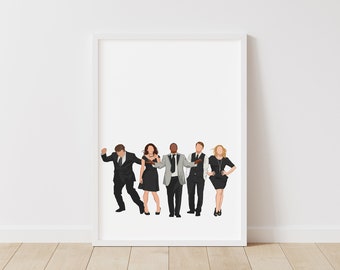 30 Rock Print – Pop Line Art – Instant Download Illustration – TV Printable Poster